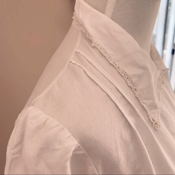 Edwardian Linen Dress with Crochet Lace trim - Picture 8 of 8